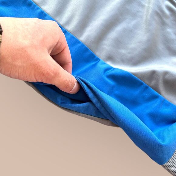 VTG 90’s Cheetah Mervyns Track Bomber Jacket Gray Blue Large Dallas Cowboys - Picture 8 of 9